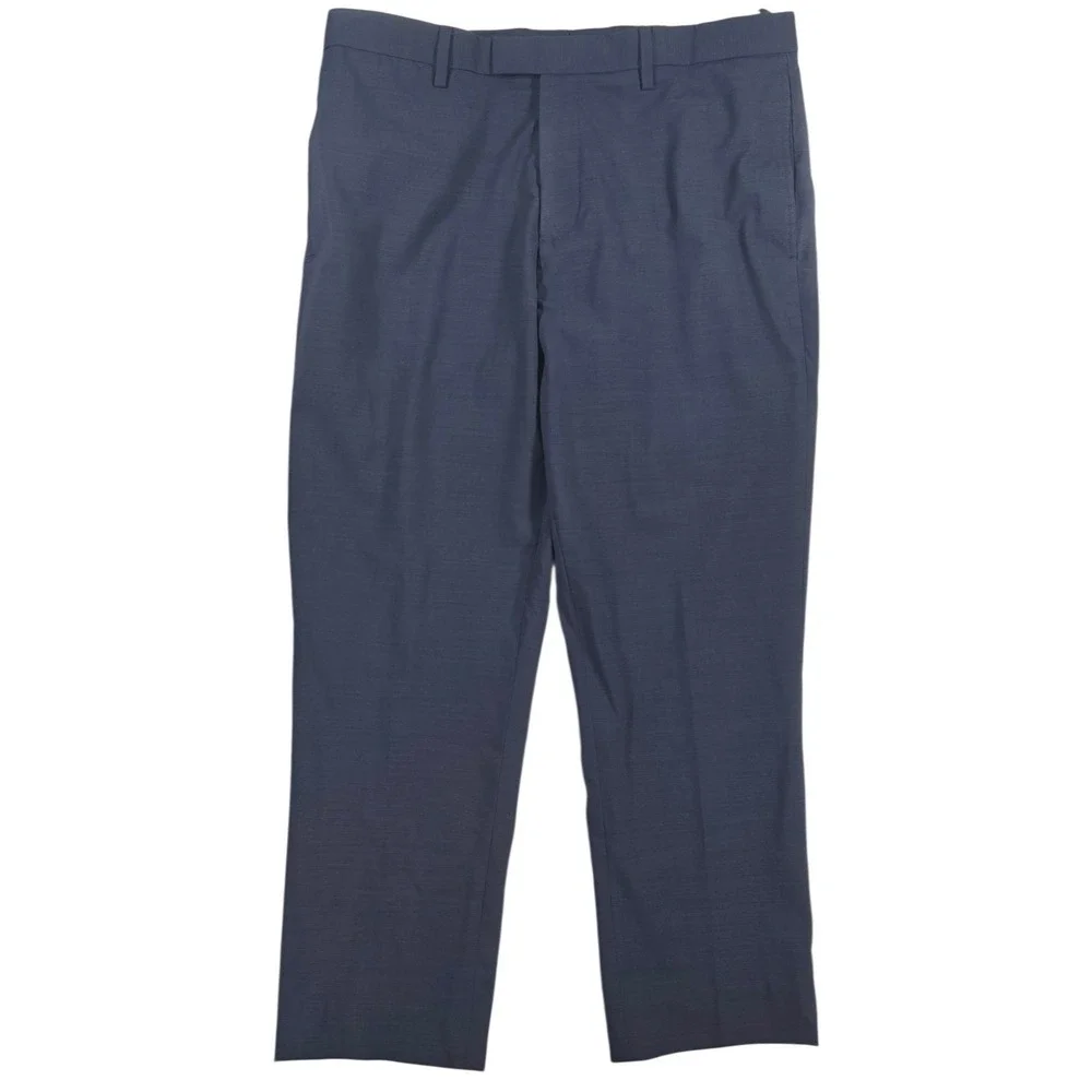Banana Republic Athletic Tapered Wool Blend Dress Pants Navy 34x30 (26.5) Mens